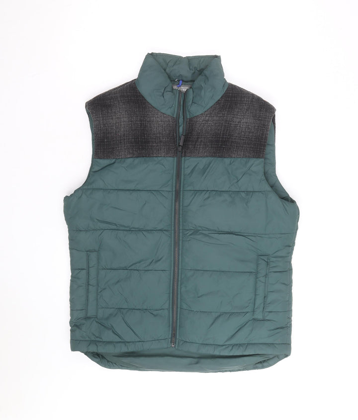 Kenneth Cole Reaction Men's Green Padded Bodywarmer Waistcoat Size L