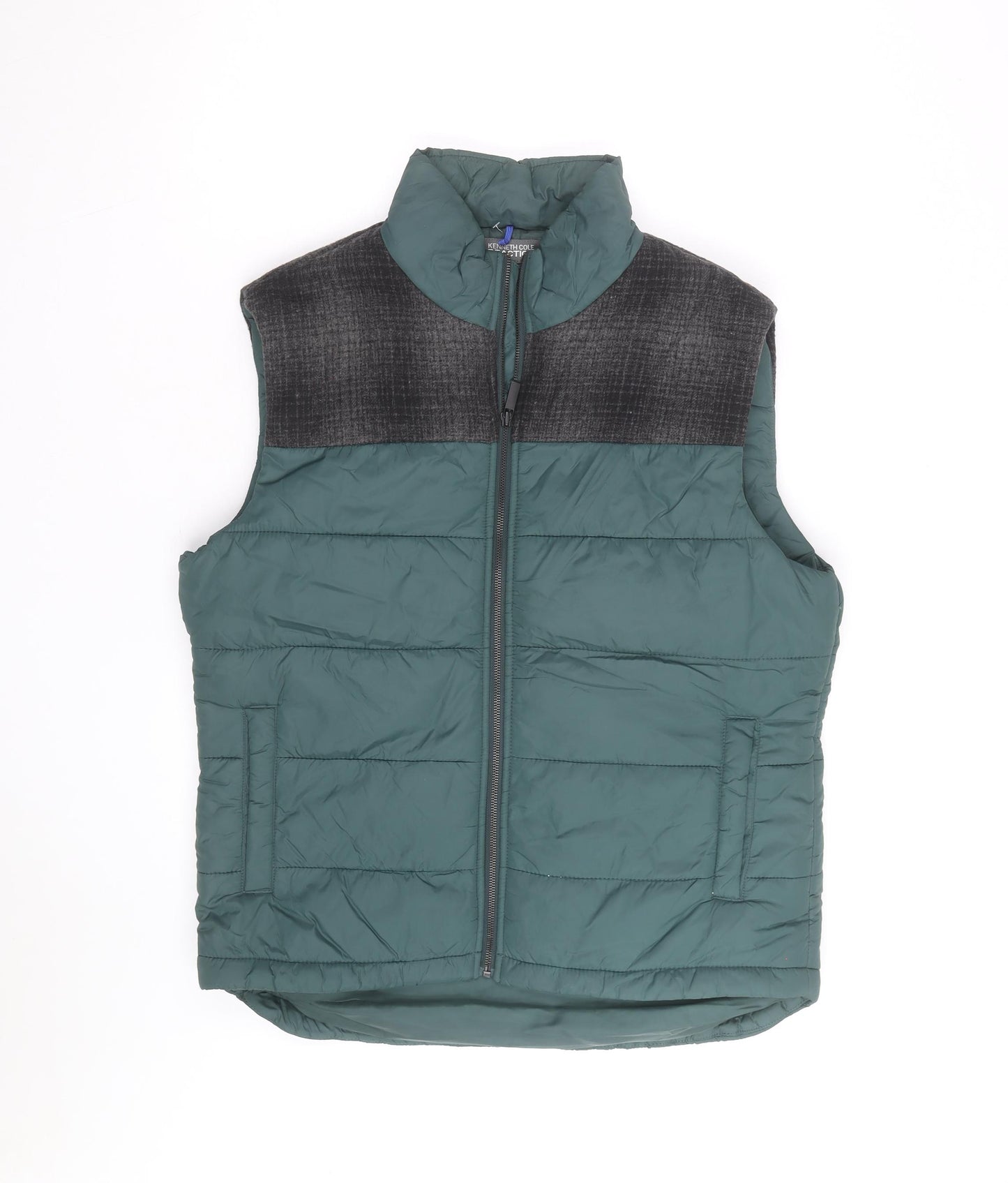 Kenneth Cole Reaction Men's Green Padded Bodywarmer Waistcoat Size L