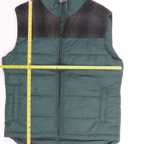 Kenneth Cole Reaction Men's Green Padded Bodywarmer Waistcoat Size L
