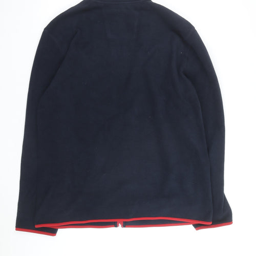 Nautica Men's Blue Red Fleece Full Zip Jacket XL