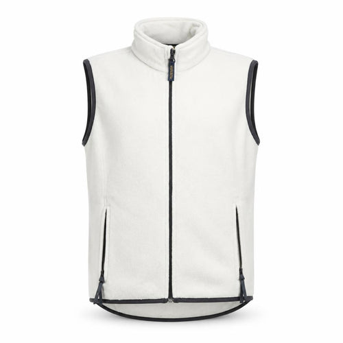 Woolrich Men's Beige Fleece Full Zip Bodywarmer Vest Size M