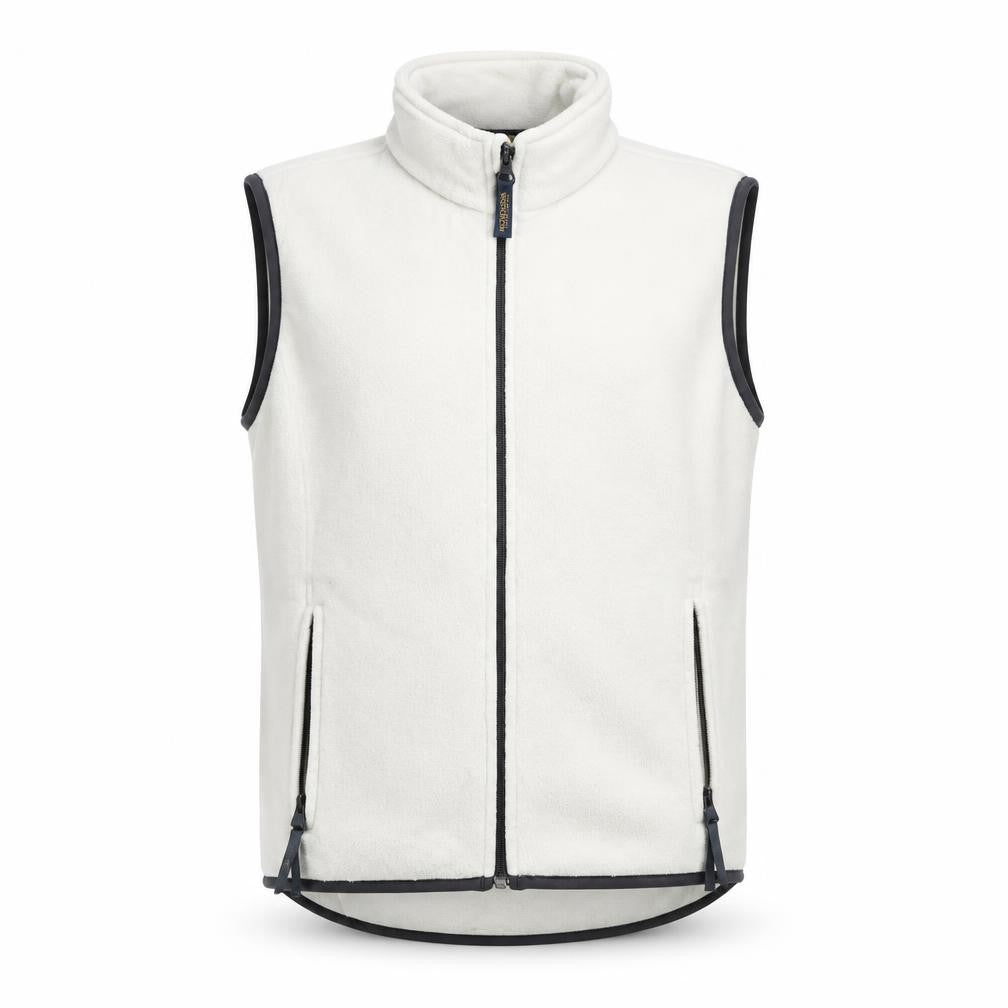 Woolrich Men's Beige Fleece Full Zip Bodywarmer Vest Size M