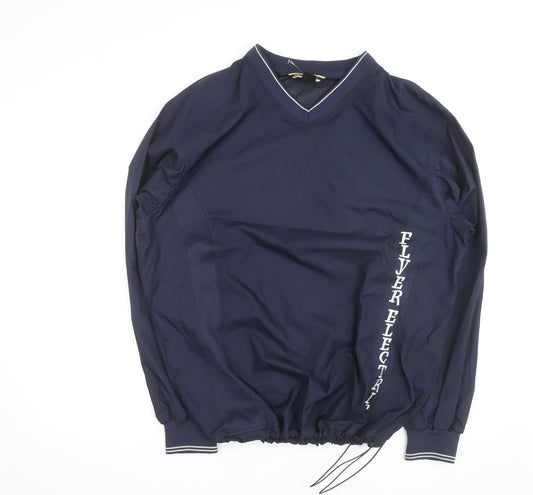 North End Men's Blue V-Neck Pullover Lightweight Sports Sweatshirt L