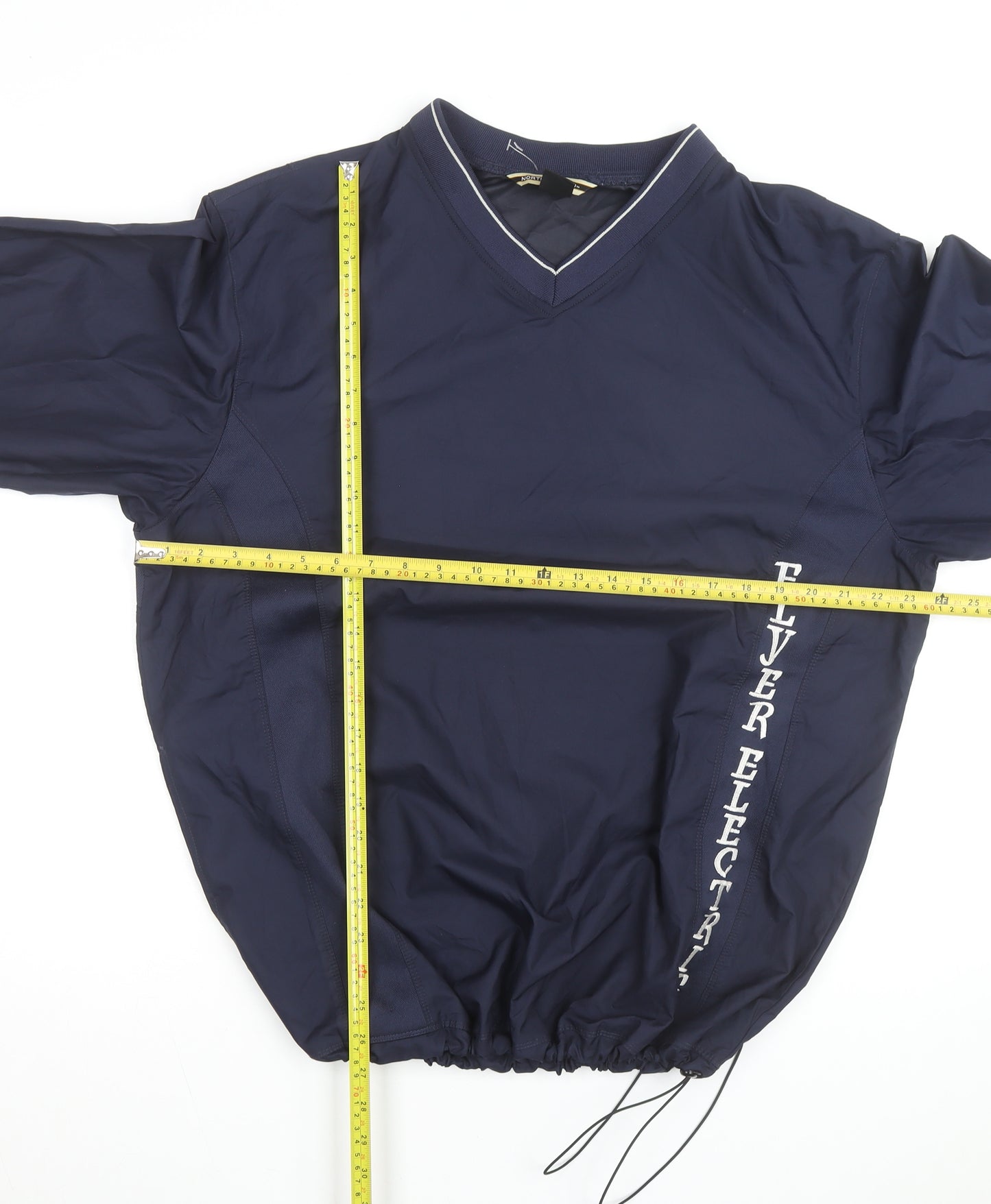 North End Men's Blue V-Neck Pullover Lightweight Sports Sweatshirt L