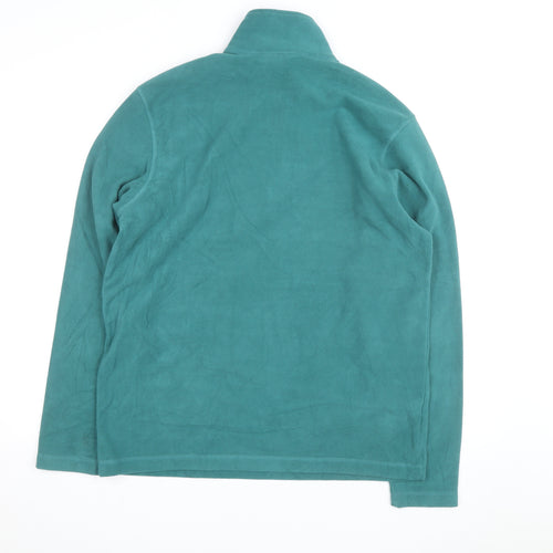Eddie Bauer Men's Green 1/4 Zip Fleece Pullover Sweatshirt M