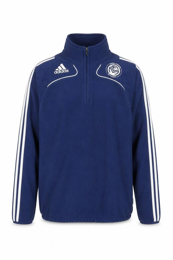 Adidas Men's Blue 1/4 Zip Fleece Track Jacket Size L