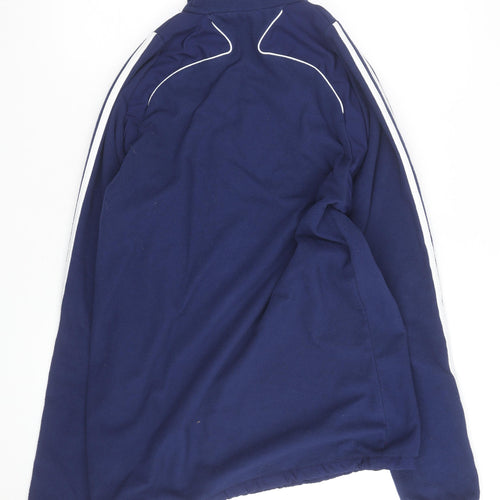 Adidas Men's Blue 1/4 Zip Fleece Track Jacket Size L