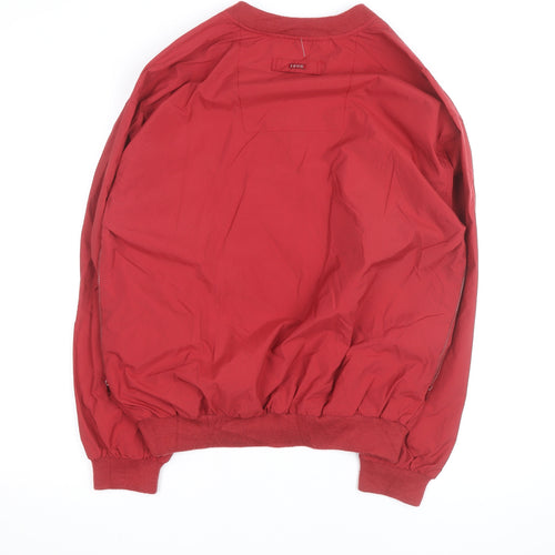 IZOD Men's Red V-Neck Pullover Sweatshirt Size S Nylon Lightweight