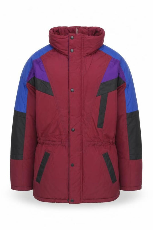 Front view of Apparatus Men's Multicoloured XL 80s Retro Puffer Jacket
