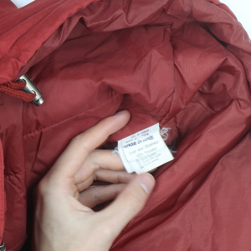 Energie Women Red Faux Fur Lined Parka Jacket Size 12