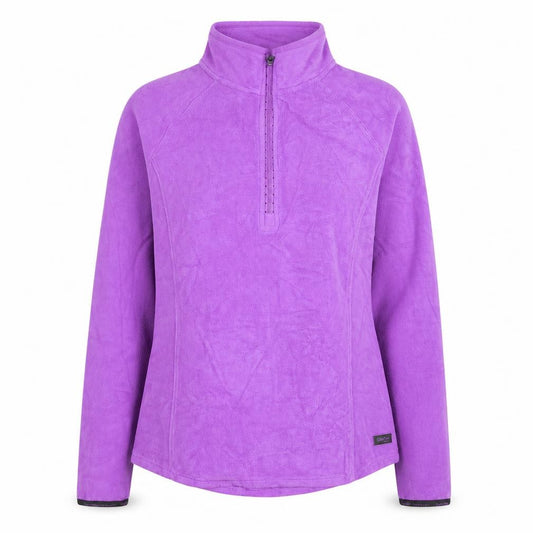 Front view of Calvin Klein Performance Women's Purple Fleece Pullover Sweatshirt L
