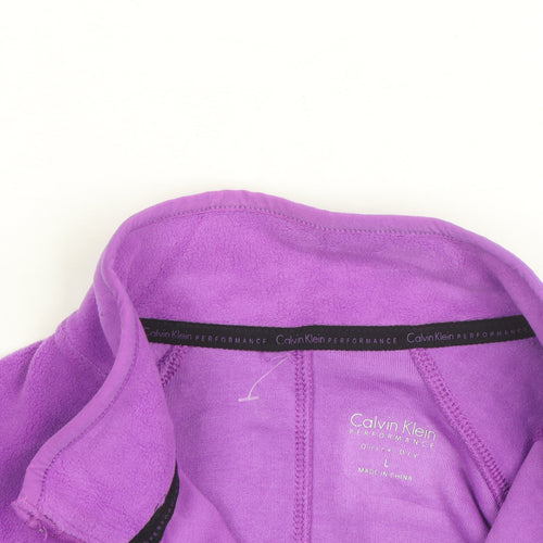 Calvin Klein Performance Women's Purple Fleece Pullover Sweatshirt L