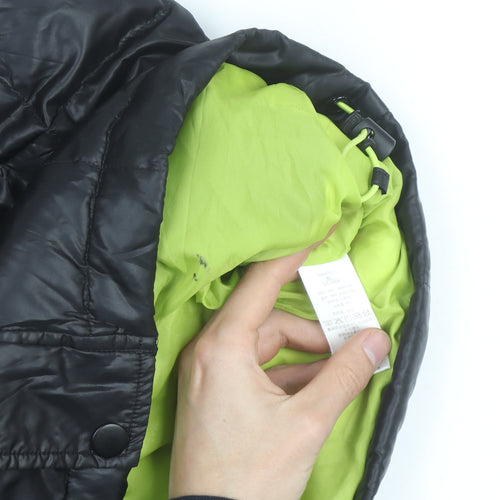 Quiksilver Men's Black XL Hooded Puffer Gilet Waistcoat