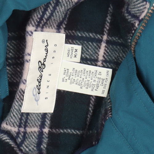 Eddie Bauer Men's Green Nylon Parka Jacket M Hooded Lined