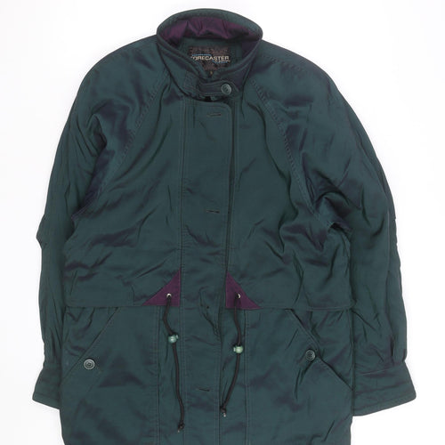 Forecaster of Boston Men's Green Parka Coat S Nylon Mid-Length
