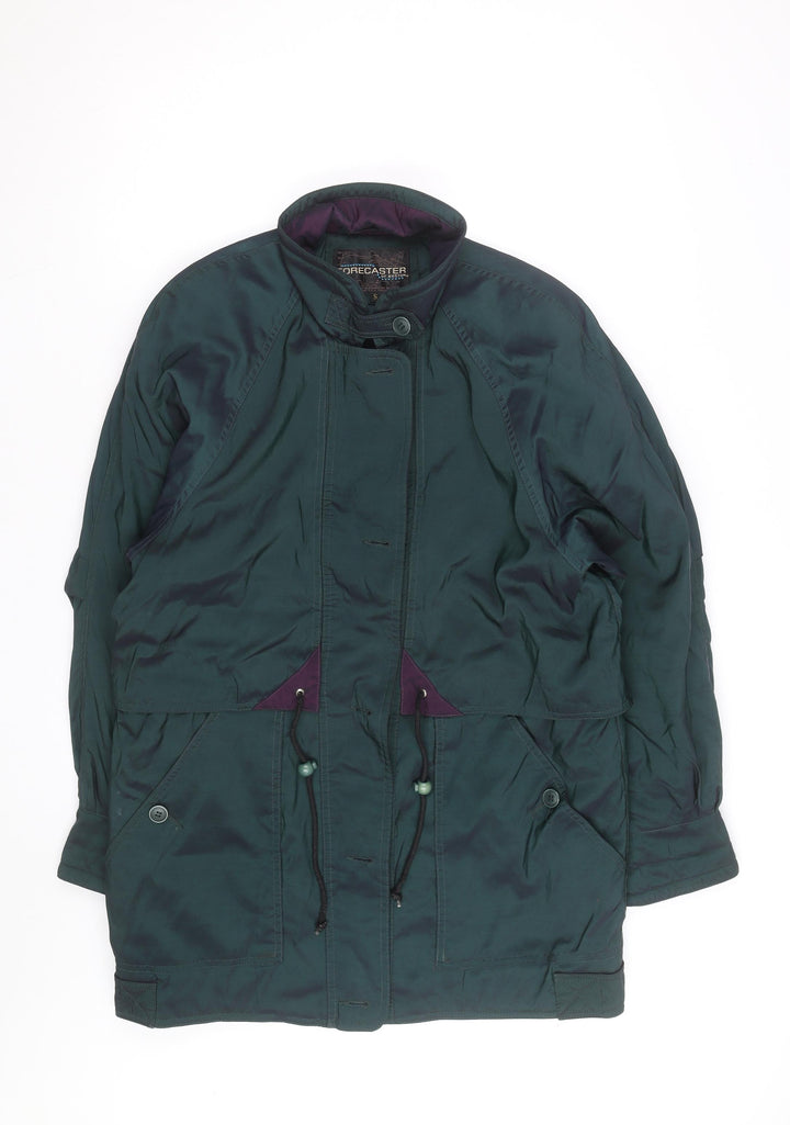 Forecaster of Boston Men's Green Parka Coat S Nylon Mid-Length
