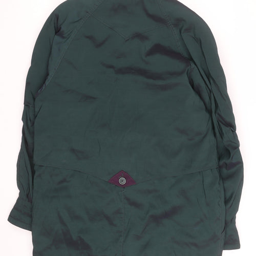 Forecaster of Boston Men's Green Parka Coat S Nylon Mid-Length