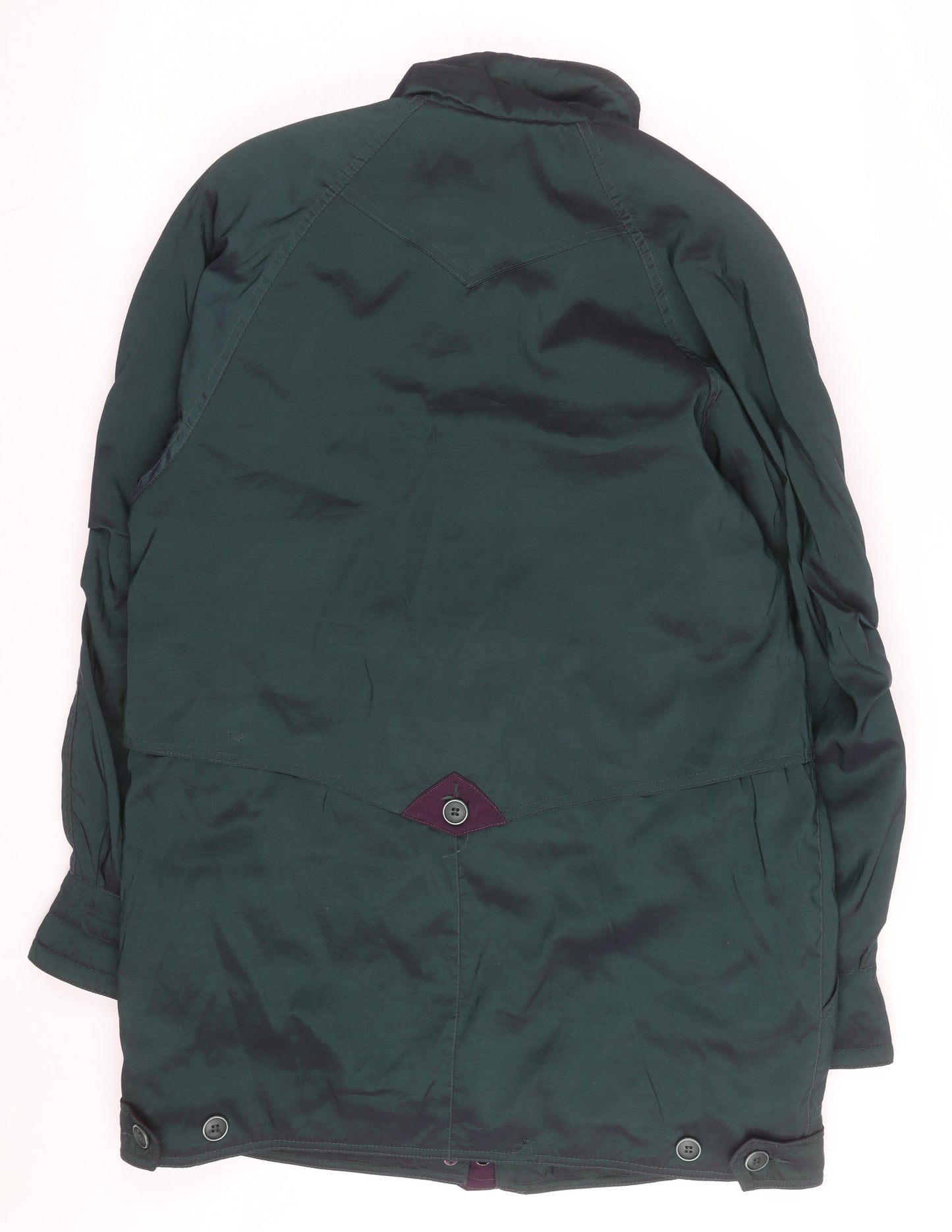 Forecaster of Boston Men's Green Parka Coat S Nylon Mid-Length