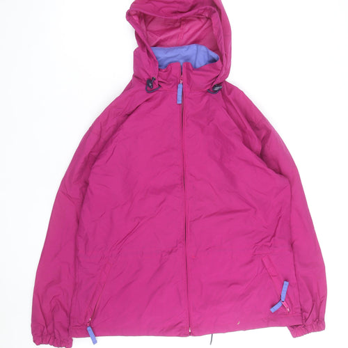 L.L. Bean Women's Pink Hooded Water Resistant Jacket Size S