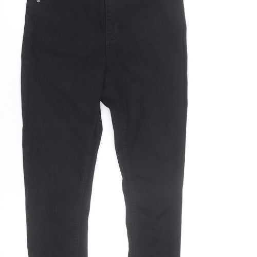 Topshop Women's Black Skinny Jeans Size 10 High Rise Stretch Denim
