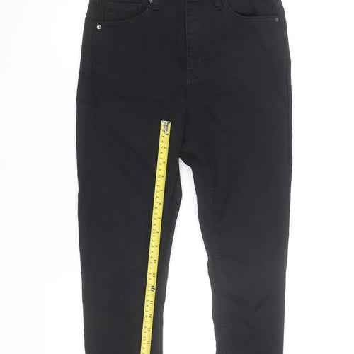 Topshop Women's Black Skinny Jeans Size 10 High Rise Stretch Denim