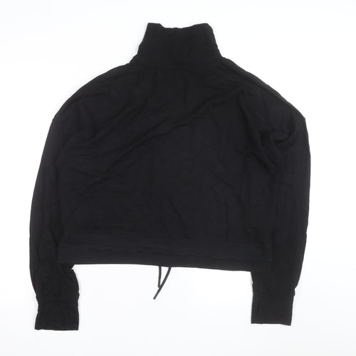 Marks and Spencer Goodmove Women's Black Size 16 High Neck Drawstring Sweatshirt