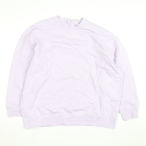 COS Men's Purple Cotton Crew Neck Pullover Sweatshirt Size M