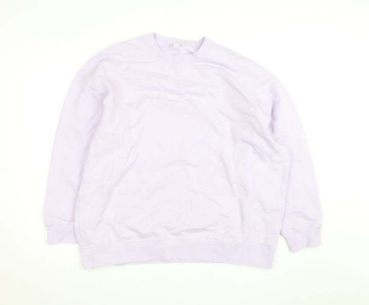 COS Men's Purple Cotton Crew Neck Pullover Sweatshirt Size M