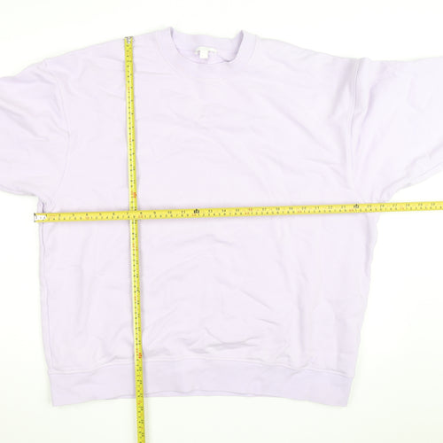 COS Men's Purple Cotton Crew Neck Pullover Sweatshirt Size M