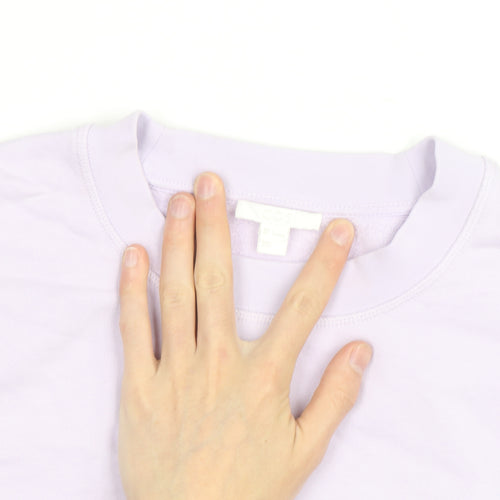 COS Men's Purple Cotton Crew Neck Pullover Sweatshirt Size M