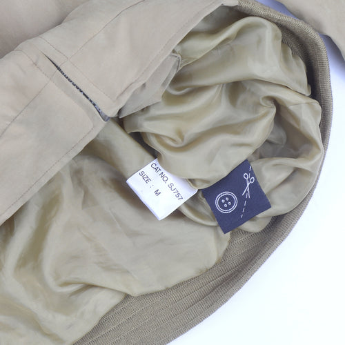 Aldon Men's Beige Bomber Jacket M Collared Full Zip Casual Outerwear