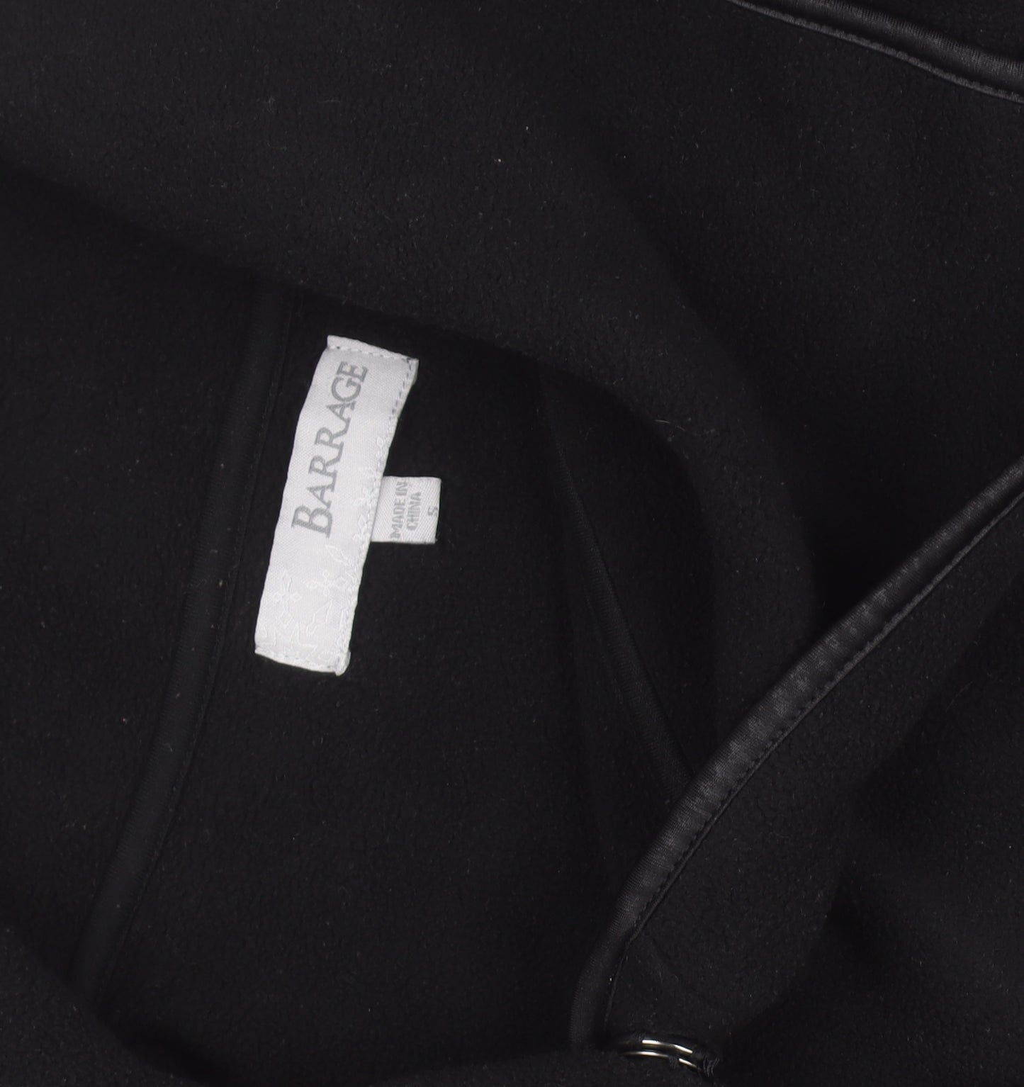 Barrage Women's Black Fleece Mid-Length Coat Size S
