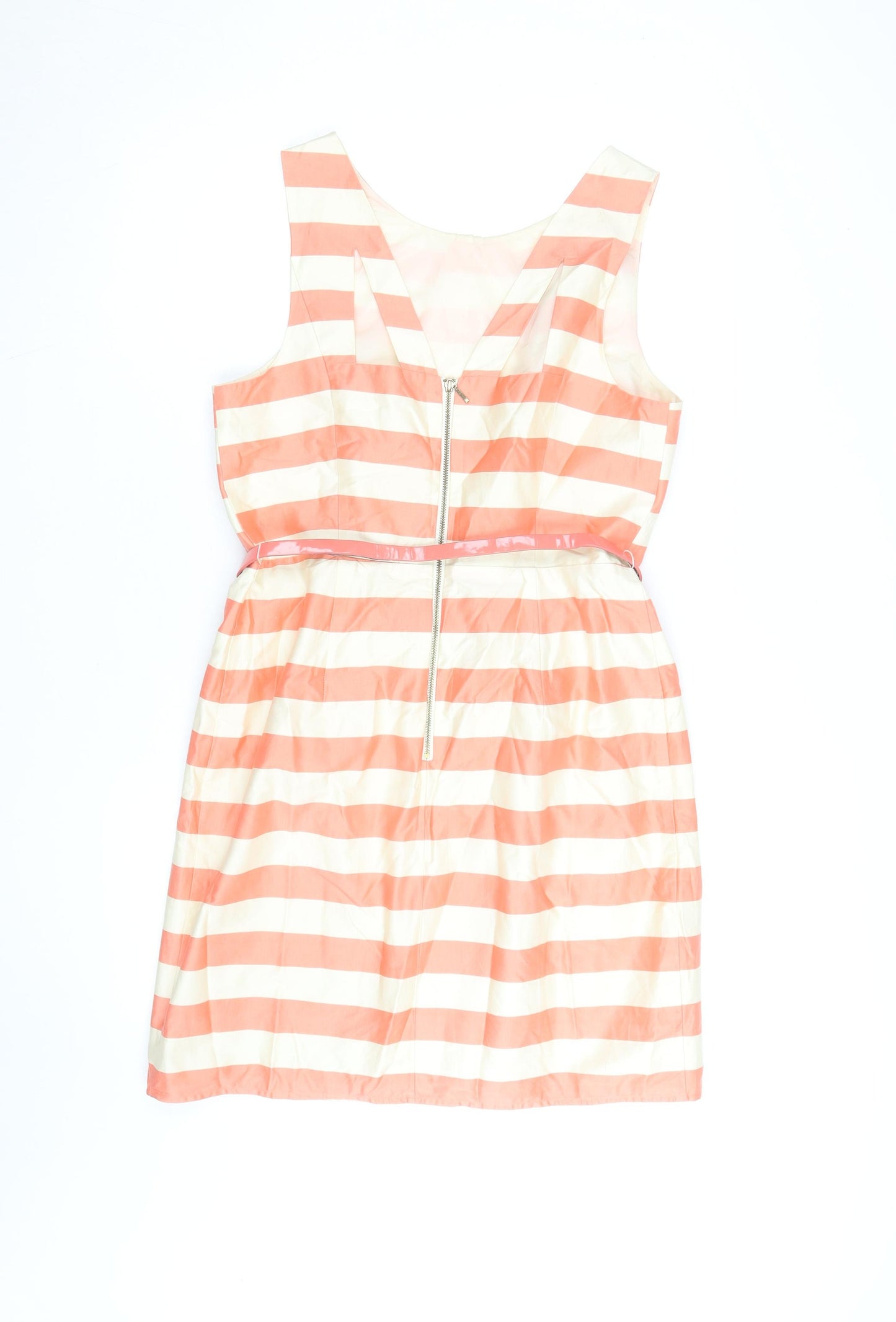 Oasis Women’s Multicoloured Size 16 Sleeveless Striped Shift Dress