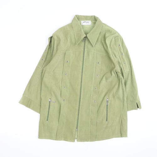 Mattex Line Women’s Green L Full Zip Mid-Length Casual Jacket