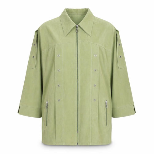 Mattex Line Women’s Green L Full Zip Mid-Length Casual Jacket