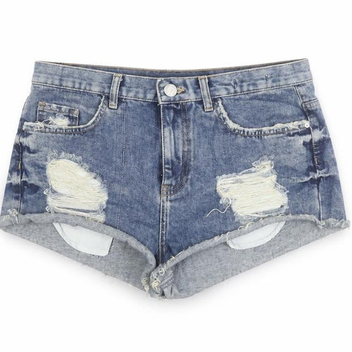 Light Before Dark Womens Blue Denim Hot Pants Shorts Size M