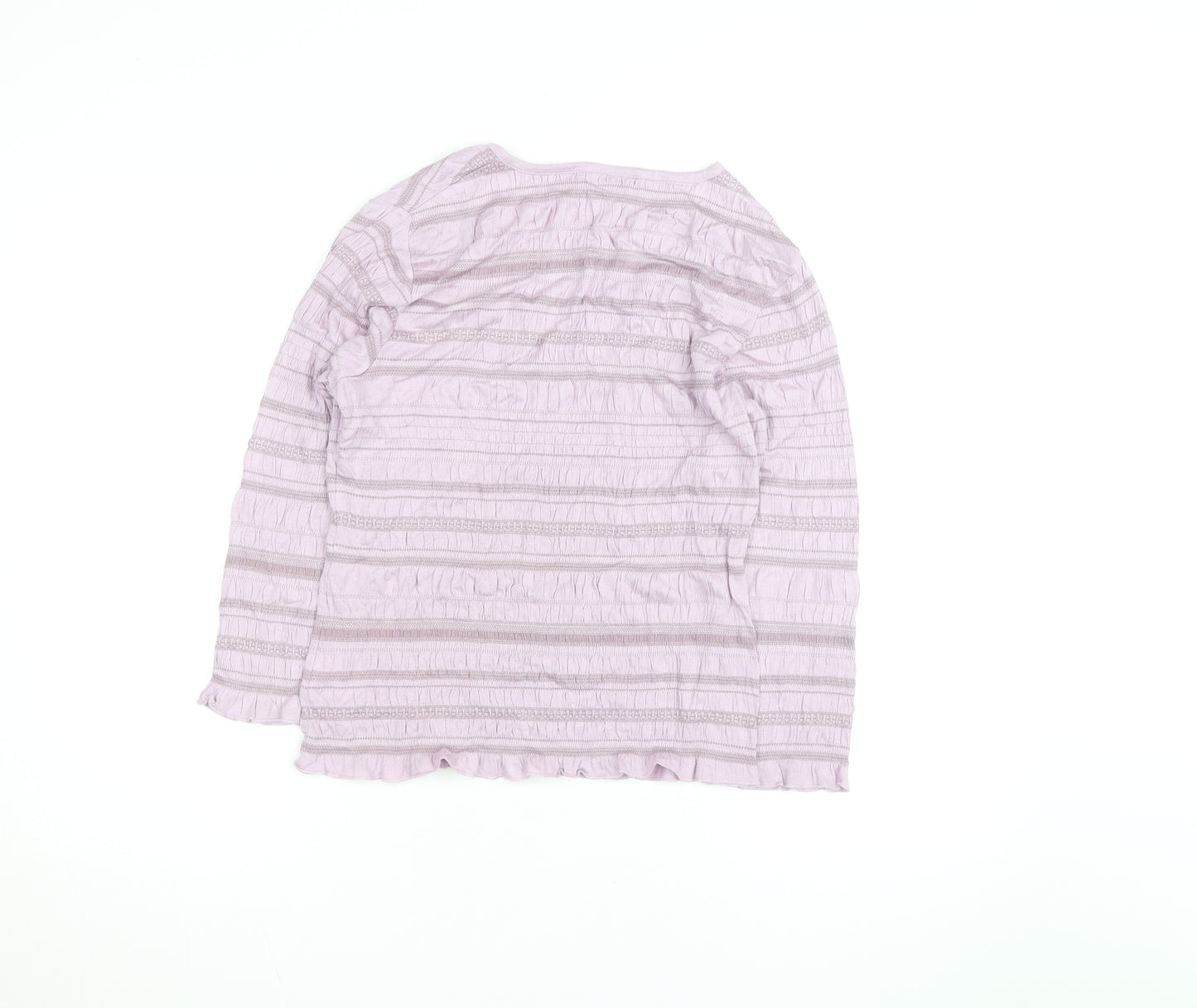 Next Women’s Pink Striped V-Neck Long Sleeve Knit Blouse Size 12