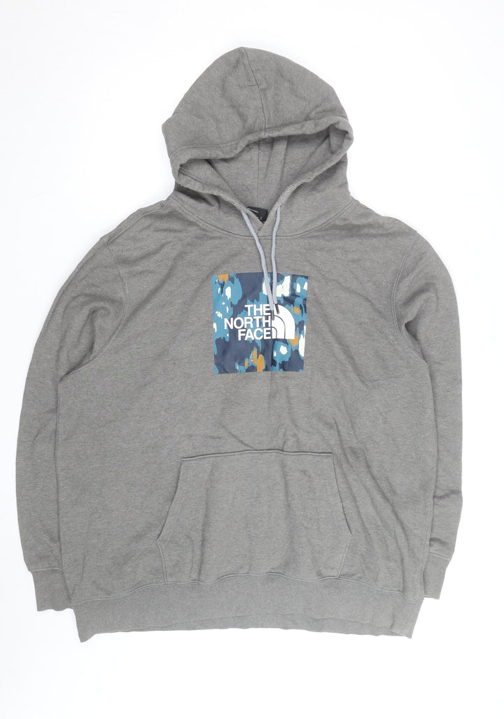 The North Face Men's Grey XL Pullover Hoodie with Logo Print