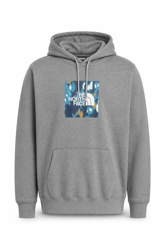 The North Face Men's Grey XL Pullover Hoodie with Logo Print