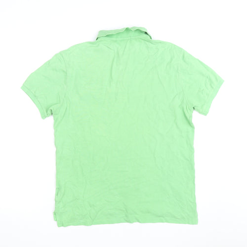 Ralph Lauren Men’s Green Slim Fit Polo Shirt L Cotton Embroidered Logo