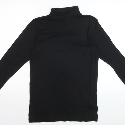 Cotton Traders Women’s Black Roll Neck Long Sleeve Cotton Jumper M