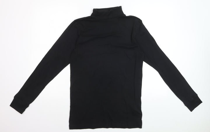 Cotton Traders Women’s Black Roll Neck Long Sleeve Cotton Jumper M