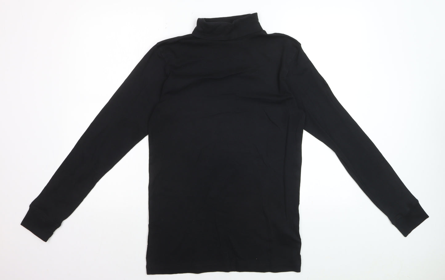 Cotton Traders Women’s Black Roll Neck Long Sleeve Cotton Jumper M