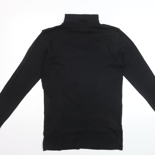 Cotton Traders Women’s Black Roll Neck Long Sleeve Cotton Jumper M