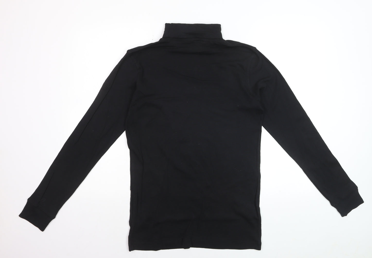 Cotton Traders Women’s Black Roll Neck Long Sleeve Cotton Jumper M