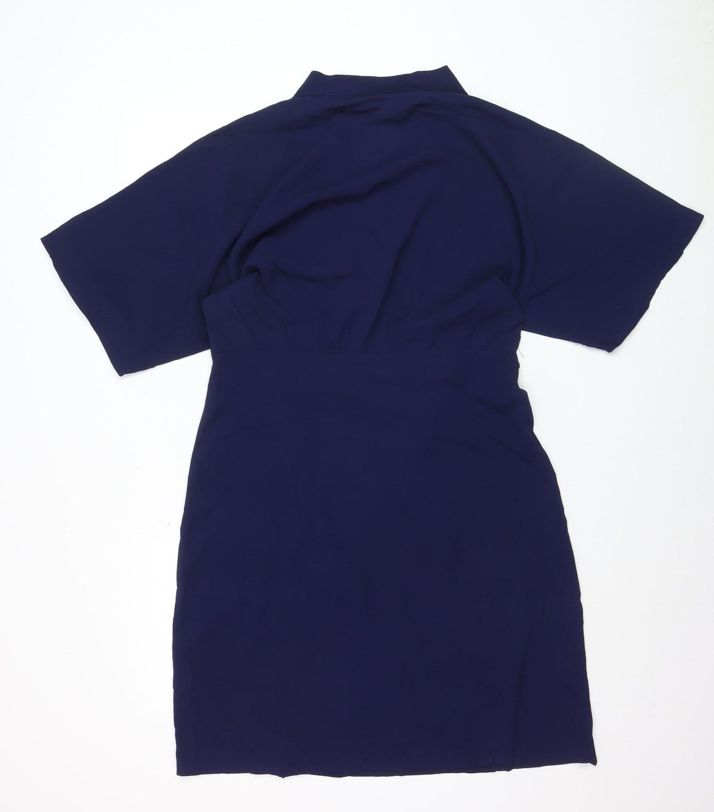 Izabel London Women's Blue Size 8 Wrap Knee Length Dress