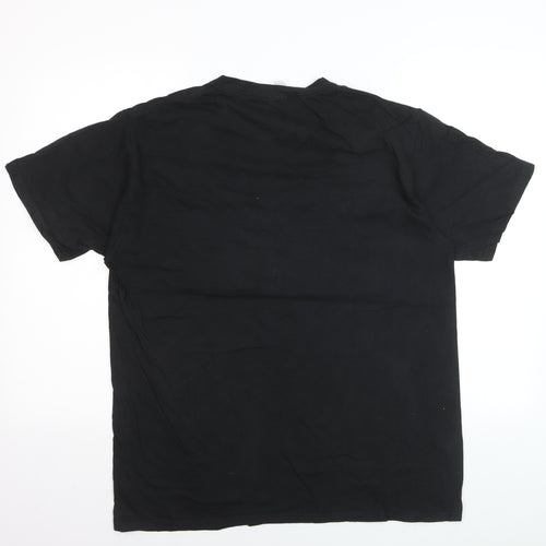 Purt Company Mens Black Superman Logo Graphic Cotton T-Shirt L