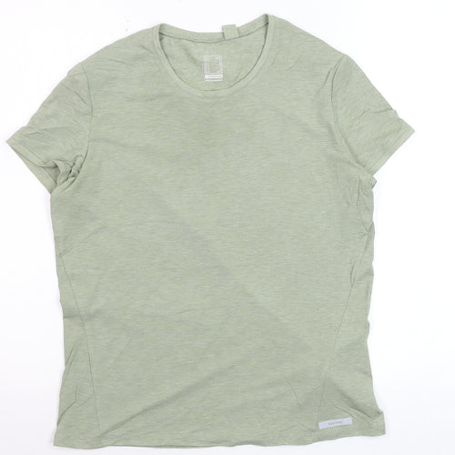 Decathlon Women's Green Regular Fit Short Sleeve T-Shirt Size 12