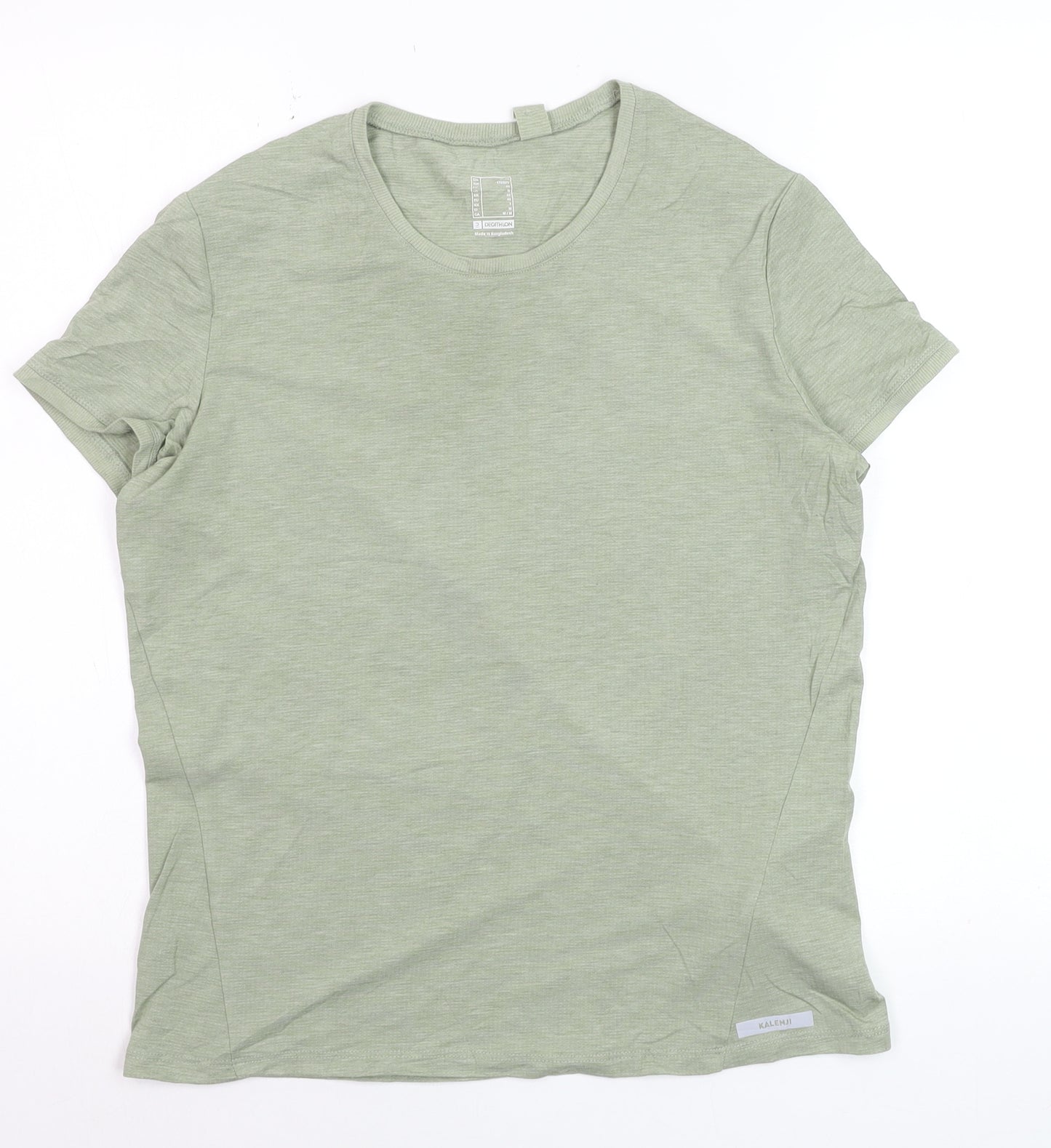 Decathlon Women's Green Regular Fit Short Sleeve T-Shirt Size 12