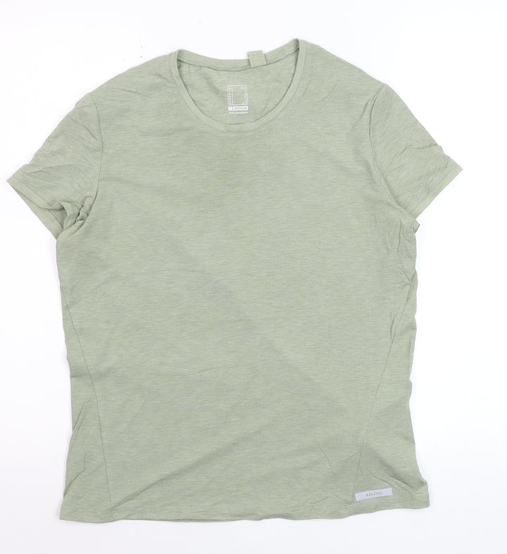 Decathlon Women's Green Regular Fit Short Sleeve T-Shirt Size 12